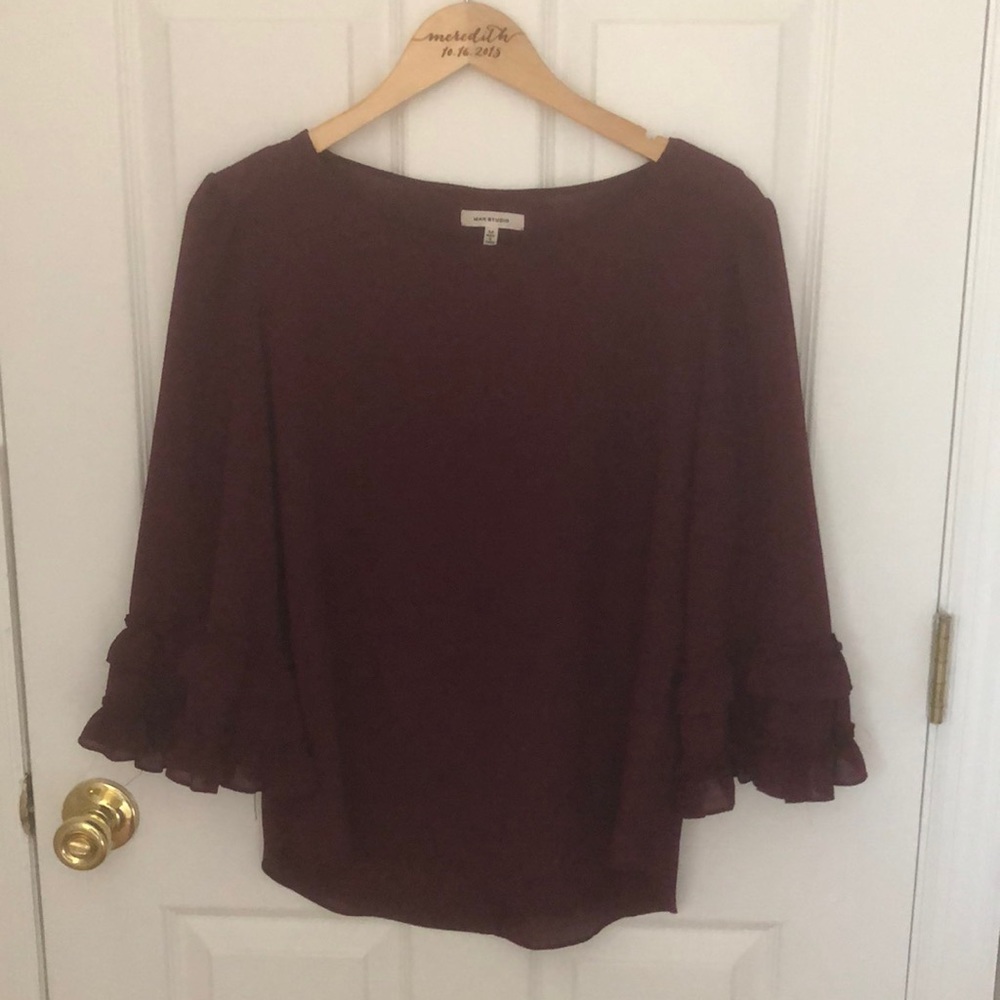 Max Studio Plum Blouse/Size Medium